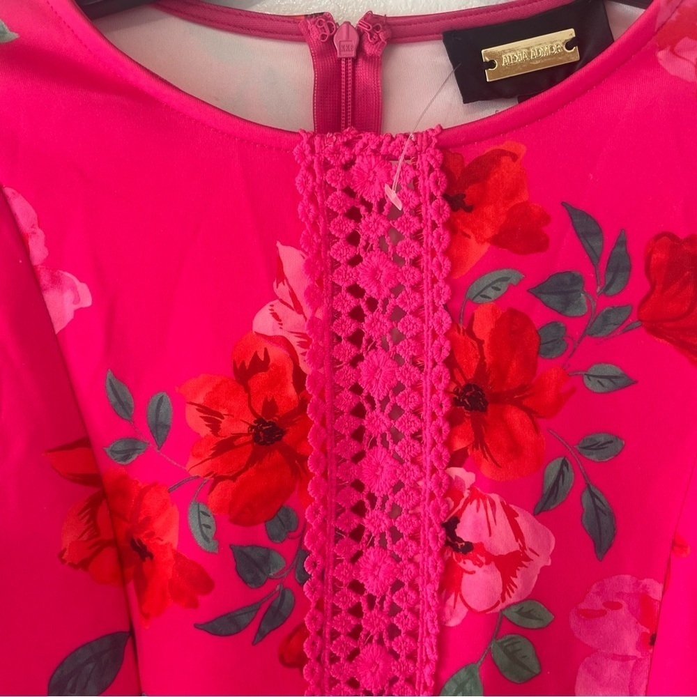 New! Alexia Admor Alexa Pink Print Floral Mini Dress Nwt 37364 — image 4 of 8